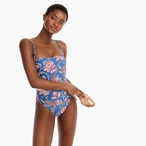 J. Crew High Leg Bandeau One-Piece